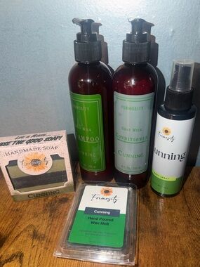 Formosity 5 PC Cunning Shampoo/Conditioner. Soap, spray & Wax Melts Set